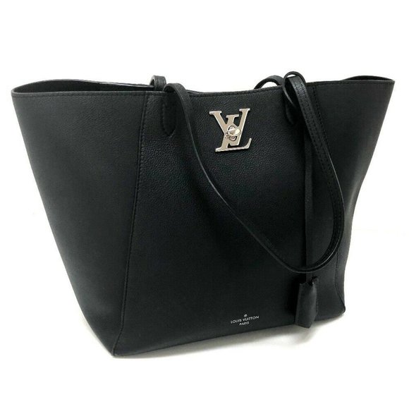 Louis Vuitton Lockme Cabas Black Calfskin